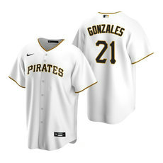 Nike Pittsburgh Pirates #21 Nick Gonzales White Game 2020 MLB Draft Jersey