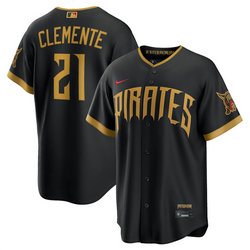 Nike Pittsburgh Pirates #21 Roberto Clemente Black 2026 City Baseball Jersey