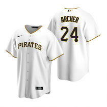 Nike Pittsburgh Pirates #24 Chris Archer White Game Authentic Stitched MLB Jersey