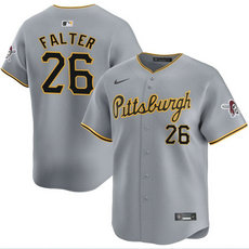 Nike Pittsburgh Pirates #26 Bailey Falter Grey 2024 Authentic Stitched MLB Jersey