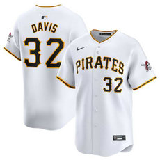 Nike Pittsburgh Pirates #32 Henry Davis White 2024 Authentic Stitched MLB Jersey