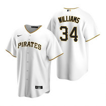 Nike Pittsburgh Pirates #34 Trevor Williams White Game Authentic Stitched MLB Jersey