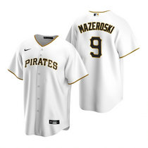 Nike Pittsburgh Pirates #9 Bill Mazeroski White Game Authentic Stitched MLB Jersey