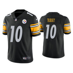 Nike Pittsburgh Steelers #10 Mitchell Trubisky Black Vapor Untouchable Authentic Stitched NFL Jersey