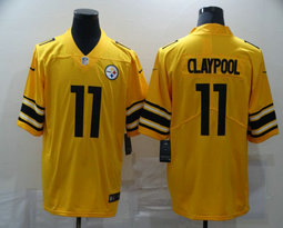 Nike Pittsburgh Steelers #11 Chase Claypool Gold Inverted Legend Vapor Untouchable Authentic Stitched NFL jersey