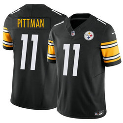 Nike Pittsburgh Steelers #11 Michael Pittman Jr Black Vapor Authentic Stitched NFL Jersey