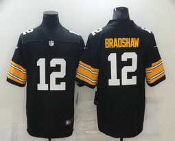 Nike Pittsburgh Steelers #12 Terry Bradshaw Black New Vapor Untouchable Limited Authentic Stitched NFL Jersey