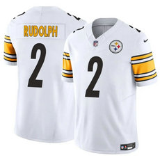 Nike Pittsburgh Steelers #2 Mason Rudolph White Stitched NFL Jersey