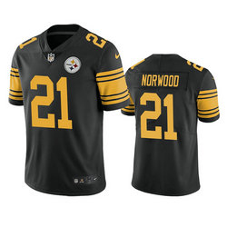 Nike Pittsburgh Steelers #21 Tre Norwood Black Rush Authentic Stitched NFL Jersey