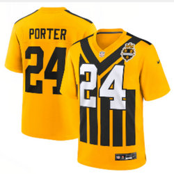 Nike Pittsburgh Steelers #24 Joey Porter Gold 1933 Throwback Stitched NFL Jersey