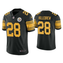 Nike Pittsburgh Steelers #28 Miles Killebrew Black Rush Authentic Stitched NFL Jersey