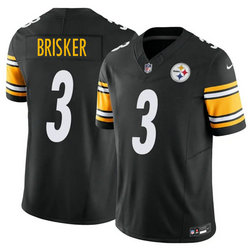 Nike Pittsburgh Steelers #3 Jaquan Brisker Black Authentic Stitched NFL Jersey