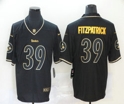 Nike Pittsburgh Steelers #39 Minkah Fitzpatrick Black Gold Authentic Stitched NFL jersey