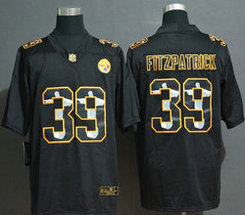 Nike Pittsburgh Steelers #39 Minkah Fitzpatrick Black Jesus Authentic NFL Jerseys
