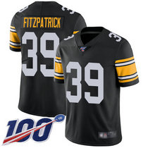 Nike Pittsburgh Steelers #39 Minkah Fitzpatrick With 100th Season Patch Black New Vapor Untouchable Limited Authentic stitched NFL jersey