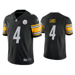 Nike Pittsburgh Steelers #4 Josh Lambo Black Vapor Untouchable Authentic stitched NFL jersey