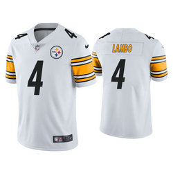 Nike Pittsburgh Steelers #4 Josh Lambo White Vapor Untouchable Authentic stitched NFL jersey