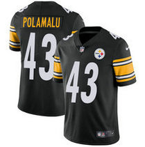Nike Pittsburgh Steelers #43 Troy Polamalu Black Vapor Untouchable Limited Authentic Stitched NFL Jersey