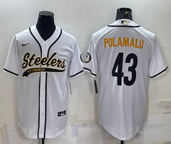 Nike Pittsburgh Steelers #43 Troy Polamalu White Joint adults Authentic Stitched baseball jersey