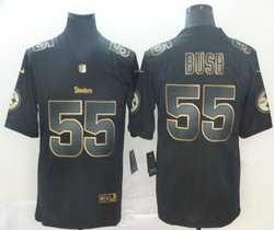 Nike Pittsburgh Steelers #55 Devin Bush Black Gold Vapor Untouchable Authentic Stitched NFL jersey