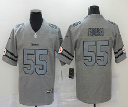 Nike Pittsburgh Steelers #55 Devin Bush Gray Gridiron Vapor Untouchable Authentic Stitched NFL jersey
