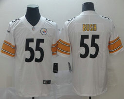 Nike Pittsburgh Steelers #55 Devin Bush White Vapor Untouchable Limited Authentic Stitched NFL Jersey