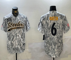 Nike Pittsburgh Steelers #6 Patrick Queen 2024 Salute to Service Joint baseball Jersey