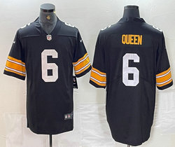 Nike Pittsburgh Steelers #6 Patrick Queen Black Big character Vapor Untouchable NFL Jersey