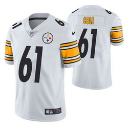 Nike Pittsburgh Steelers #61 Mason Cole White Vapor Untouchable Authentic Stitched NFL Jersey
