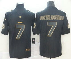 Nike Pittsburgh Steelers #7 Ben Roethlisberger Black Gold Vapor Untouchable Authentic Stitched NFL jersey