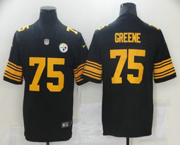 Nike Pittsburgh Steelers #75 Joe Greene Black Limited Rush Authentic Stitched NFL Jersey