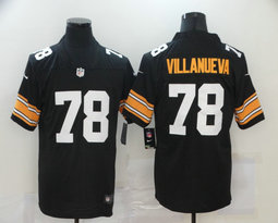 Nike Pittsburgh Steelers #78 Alejandro Villanueva Black New Vapor Untouchable Authentic stitched NFL jersey