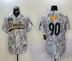 Nike Pittsburgh Steelers #90 T. J. Watt 2024 Salute to Service Joint baseball Jersey
