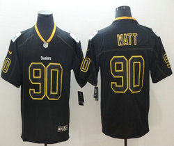 Nike Pittsburgh Steelers #90 T. J. Watt Lights Out Black Vapor Untouchable Authentic stitched NFL jersey