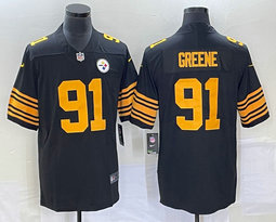 Nike Pittsburgh Steelers #91 Kevin Greene Black Rush Authentic Stitched NFL jersey