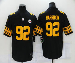 Nike Pittsburgh Steelers #92 James Harrison Black Rush Authentic Stitched NFL Jersey