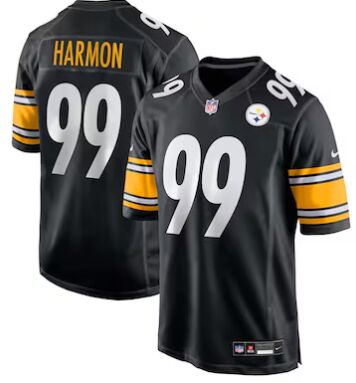 Nike Pittsburgh Steelers #99 Derrick Harmon Black 2025 Draft Stitched NFL Jersey