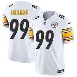 Nike Pittsburgh Steelers #99 Derrick Harmon White 2025 Draft Authentic Stitched NFL Jersey
