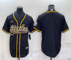 Nike Pittsburgh Steelers Blank Black Joint adults Authentic Stitched baseball jersey