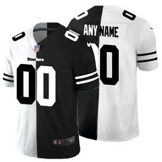 Nike Pittsburgh Steelers Customized White and Black Authentic Stitched NFL Jersey