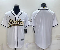 Nike Pittsburgh Steelers White Joint adults Authentic Stitched baseball jersey