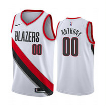 Nike Portland Trail Blazers #00 Carmelo Anthony White Game Authentic Stitched NBA Jersey