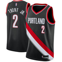 Nike Portland Trail Blazers #2 Gary Trent Jr. Black Game Authentic Stitched NBA Jersey