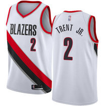 Nike Portland Trail Blazers #2 Gary Trent Jr. White Game Authentic Stitched NBA Jersey