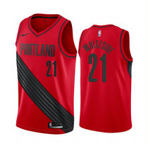 Nike Portland Trail Blazers #21 Hassan Whiteside Red Game Authentic Stitched NBA Jersey