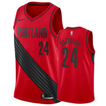Nike Portland Trail Blazers #24 Kent Bazemore Red Game Authentic Stitched NBA Jersey