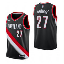 Nike Portland Trail Blazers #27 Jusuf Nurkic Black Game Authentic Stitched NBA Jersey