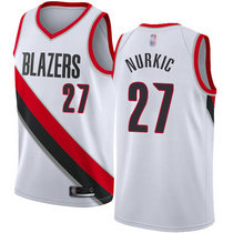 Nike Portland Trail Blazers #27 Jusuf Nurkic White Game Authentic Stitched NBA Jersey