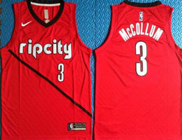 Nike Portland Trail Blazers #3 CJ McCollum Playoffs Earned Edition Authentic Stitched NBA Jersey