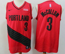 Nike Portland Trail Blazers #3 CJ McCollum Red Game With Advertising Authentic Stitched NBA Jersey